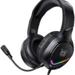 سماعة أونيكوما X31 سلكية للألعاب RGB مع ميكروفون - أسود