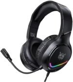 سماعة أونيكوما X31 سلكية للألعاب RGB مع ميكروفون - أسود