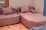 ركنة مودرن ثابتة حرف ال من خشب زان