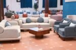 طقم انترية مودرن زان طبيعي مكون من 2 كنبة و2 كرسي فوتيه