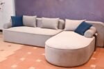 ركنة مودرن ثابتة حرف ال خشب زان 2 قطعة مقاس 3×2 متر
