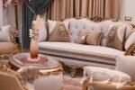 صالون دمياطي خشب زان طبيعي مكون من 2 كنبة و2 كرسي فوتيه و2 كرسي شوفيز