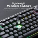 ⁦لوحة مفاتيح ألعاب سلكية اونيكوما G32 بغطاء مفاتيح وإضاءة خلفية RGB – أسود⁩ - الصورة ⁦2⁩