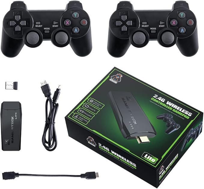 ccf0c84f-81ec-4a75-9808-48309009fe37 عصا تلفزيون ذكية لألعاب الفيديو بدقة 4K، وحدات تحكم ألعاب الفيديو، 10,000 لعبة، 32 جيجابايت - الصورة 1