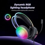 ⁦سماعة رأس سلكية للألعاب اونيكوما X29 - RGB مع ميكروفون إلغاء الضوضاء - أسود⁩ - الصورة ⁦3⁩