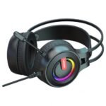 ⁦لينوفو G80-B سماعة رأس للألعاب USB بإضاءة RGB وميكروفون لإلغاء الضوضاء - أسود⁩ - الصورة ⁦3⁩