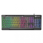 لوحة مفاتيح ألعاب سلكية اونيكوما G32 بغطاء مفاتيح وإضاءة خلفية RGB – أسود