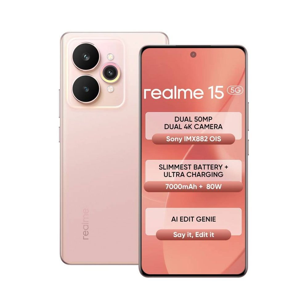 realme-15-suit-pink ريلمي 15 5G، رامات 12 جيجابايت، 256 جيجابايت - الصورة 1