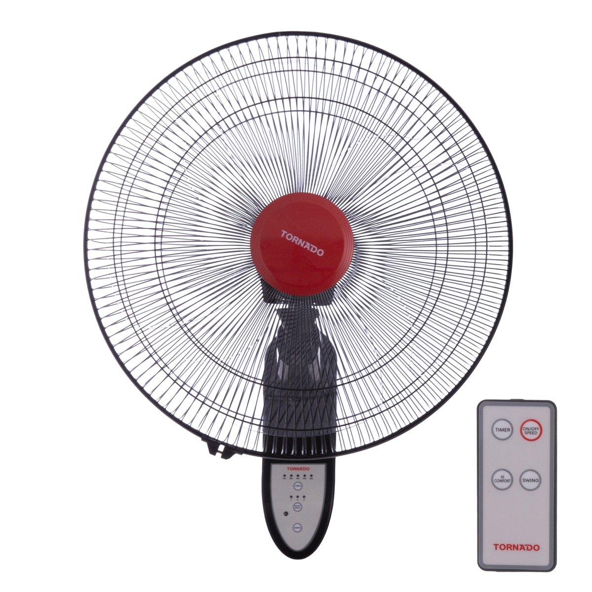tornado_wall_fan_with_remote_control_18_inch_black_-_eps-18r_4_ مروحة حائط تورنيدو 18 بوصة 4 ريشة ريموت أسود EPS-18R - الصورة 1
