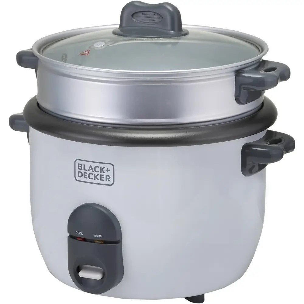 حلة طهي الارز من بلاك اند ديكر - سعة 1.8 لتر بقدرة 700 وات BLACK+DECKER RICE COOKER