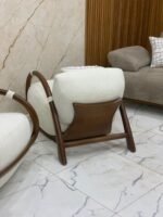⁦أنترية مودرن دمياطي خشب زان طبيعي – 4 قطعة⁩ - الصورة ⁦3⁩