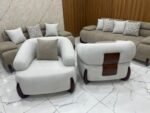 ⁦أنترية مودرن دمياطي خشب زان طبيعي – 4 قطعة⁩ - الصورة ⁦2⁩