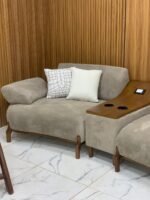 ⁦أنترية مودرن دمياطي خشب زان طبيعي – 4 قطعة⁩ - الصورة ⁦4⁩
