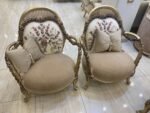 ⁦صالون دمياطي مودرن | خشب زان طبيعي | إسفنج عالي الكثافة | جاليري العراقي للأثاث⁩ - الصورة ⁦3⁩