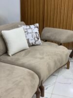 ⁦أنترية مودرن دمياطي خشب زان طبيعي – 4 قطعة⁩ - الصورة ⁦5⁩