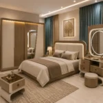 غرفة نوم خشب زان دولاب 2 متر