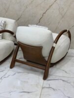 ⁦أنترية مودرن دمياطي خشب زان طبيعي – 4 قطعة⁩ - الصورة ⁦6⁩