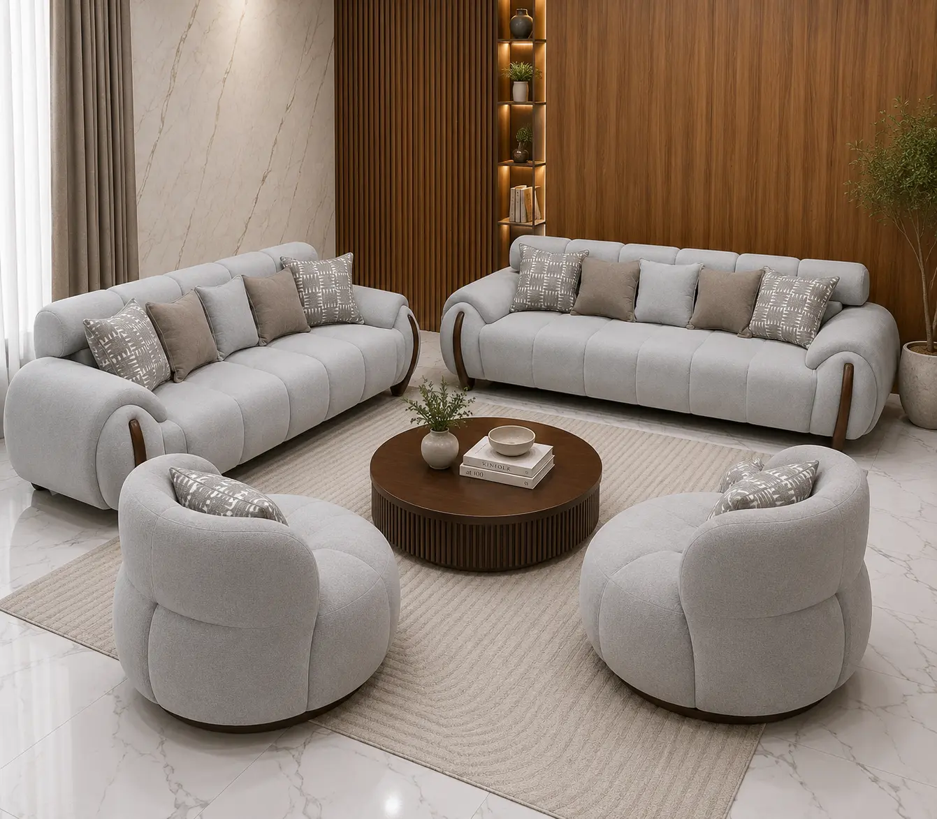 9a2e7fdf-6181-4d9a-acfa-cb50a83dc9ff أنترية مودرن دمياطي خشب زان طبيعي – 4 قطعة - الصورة 1