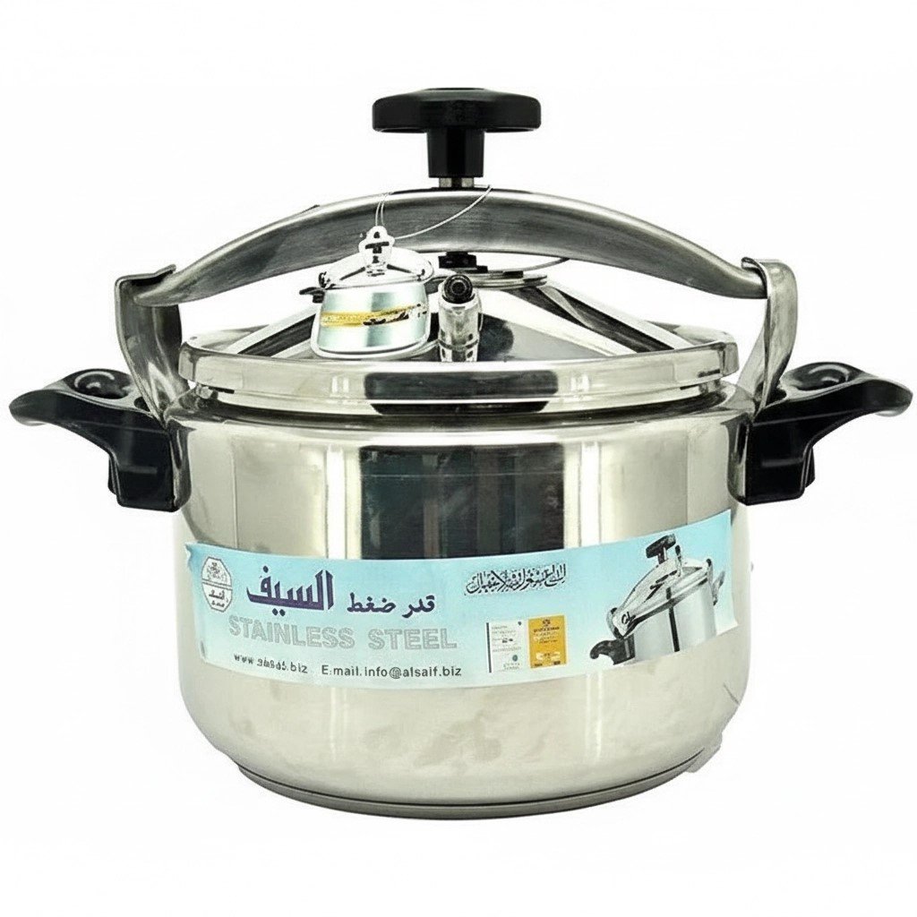 K96015-1 (1) حلة ضغط السيف ستانلس ستيل – 15 لتر – غطاء أمان وصفارة ثابتة – K96015 - الصورة 1