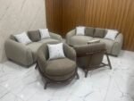 أنترية مودرن دمياطي خشب زان طبيعي – 4 قطعة
