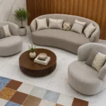 أنترية مودرن دمياطي خشب زان طبيعي – 4 قطعة