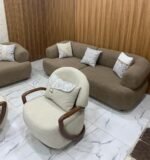 ⁦أنترية مودرن دمياطي خشب زان طبيعي – 4 قطعة⁩ - الصورة ⁦2⁩