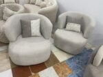 ⁦أنترية مودرن دمياطي خشب زان طبيعي – 4 قطعة⁩ - الصورة ⁦5⁩