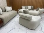 ⁦أنترية مودرن دمياطي خشب زان طبيعي – 4 قطعة⁩ - الصورة ⁦3⁩