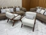 أنترية مودرن دمياطي خشب زان طبيعي - 4 قطعة