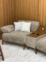 ⁦أنترية مودرن دمياطي خشب زان طبيعي – 4 قطعة⁩ - الصورة ⁦9⁩