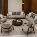 أنترية مودرن دمياطي خشب زان طبيعي - 4 قطعة