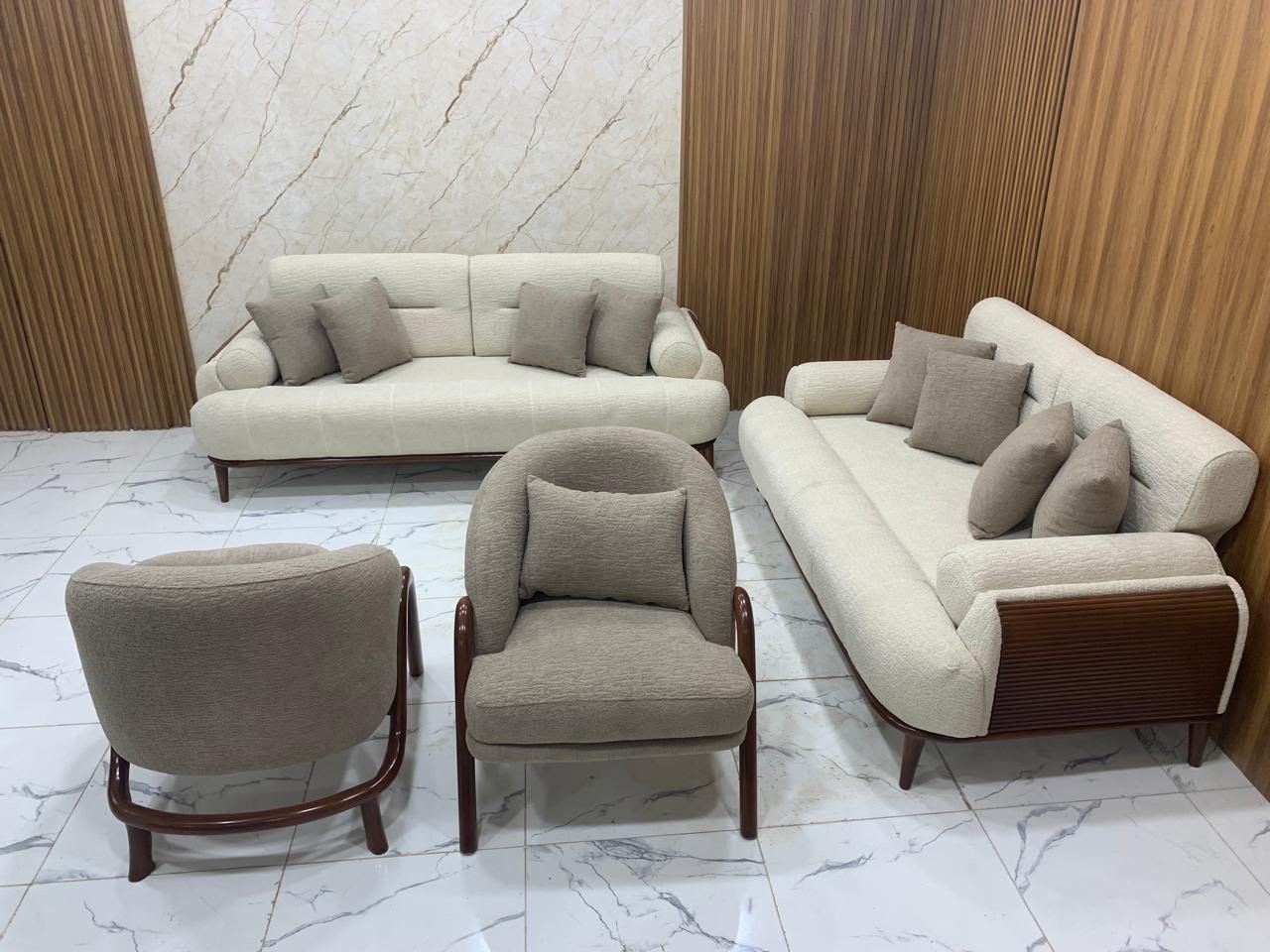 eafb6651-f0ca-4a96-9d9e-a952ee5fc305 أنترية مودرن دمياطي خشب زان طبيعي – 4 قطعة - الصورة 1