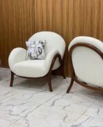 ⁦أنترية مودرن دمياطي خشب زان طبيعي – 4 قطعة⁩ - الصورة ⁦6⁩
